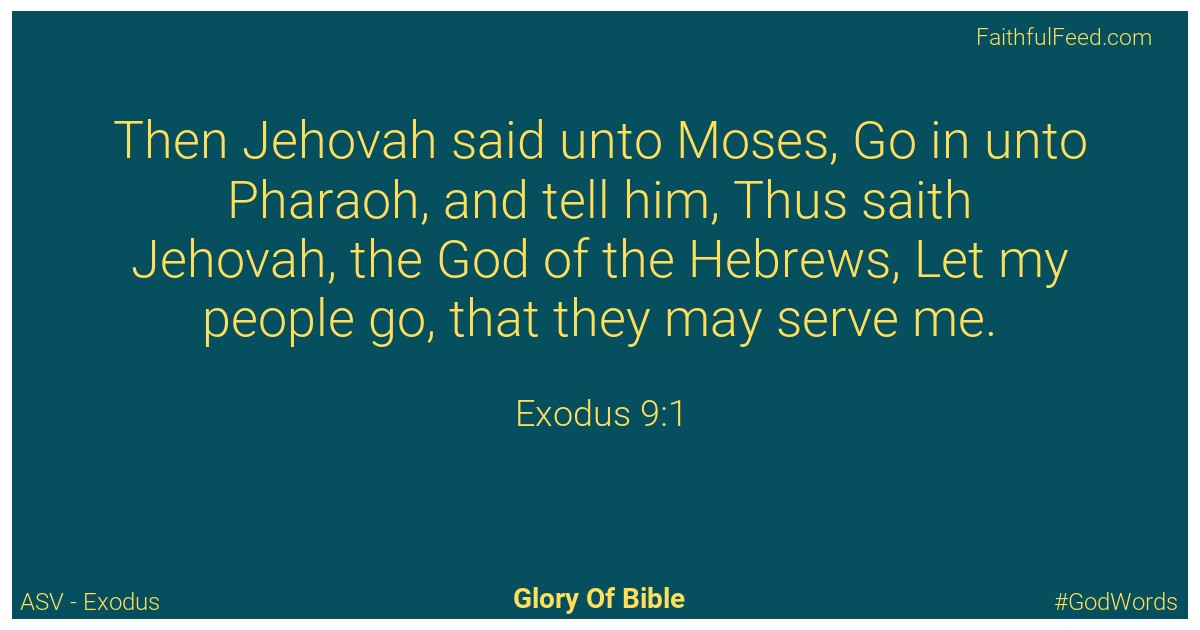 Exodus 9:1 - Asv