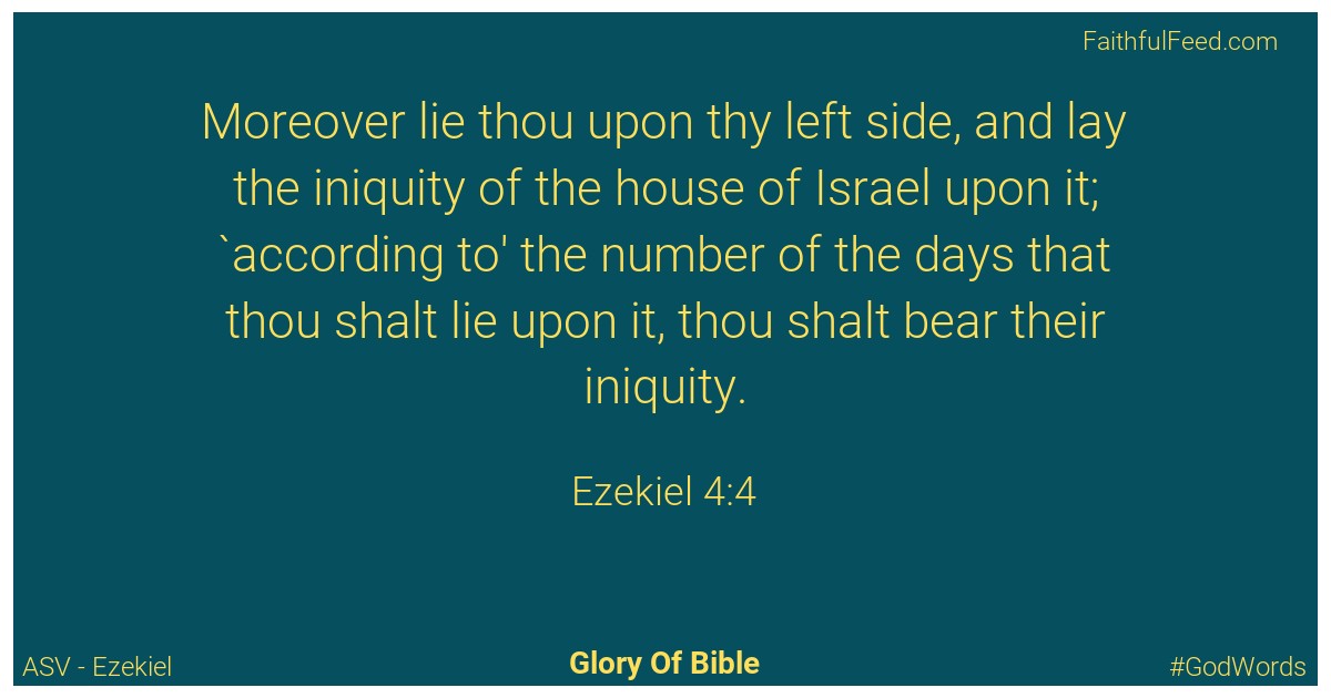 Ezekiel 4:4 - Asv