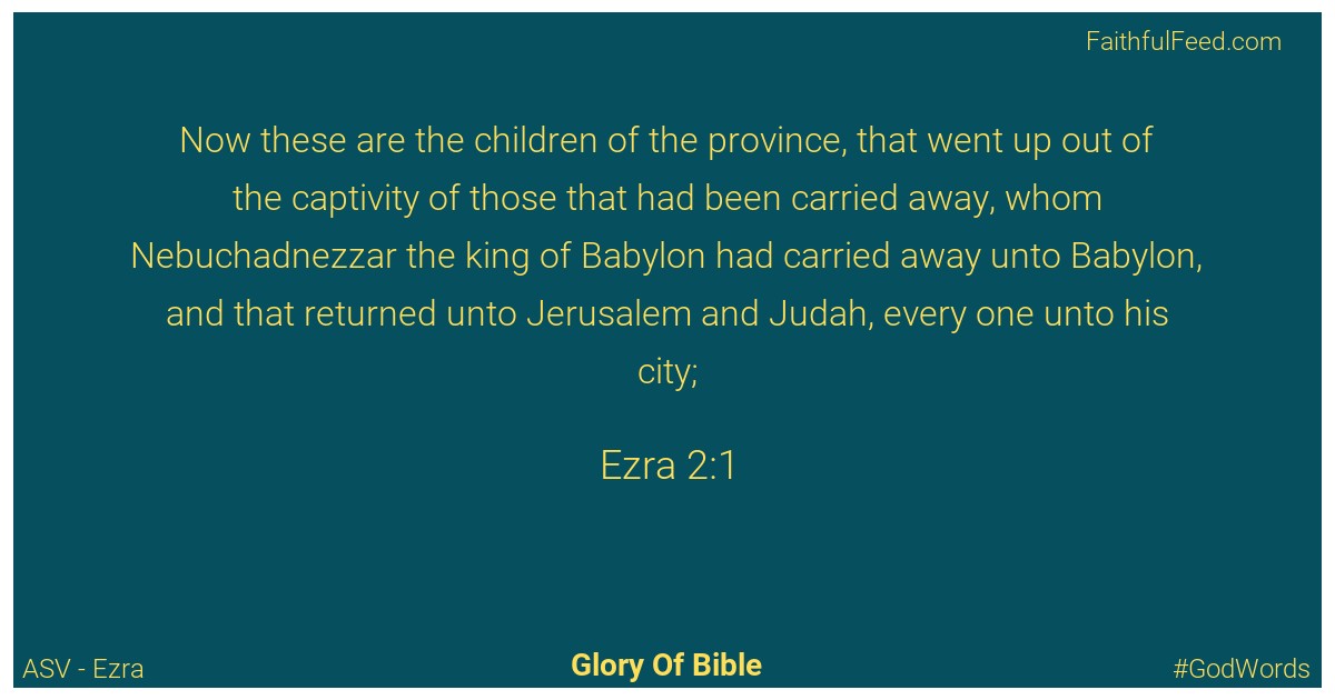 Ezra 2:1 - Asv