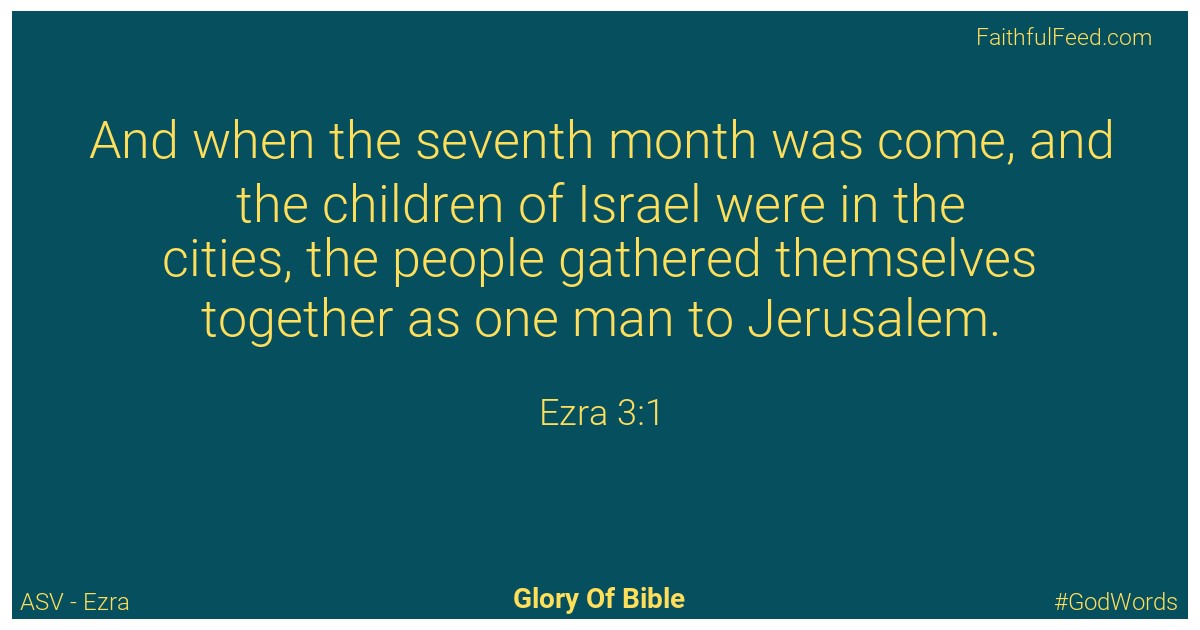 Ezra 3:1 - Asv