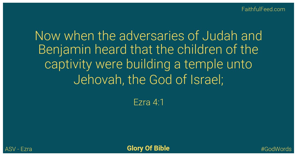 Ezra 4:1 - Asv