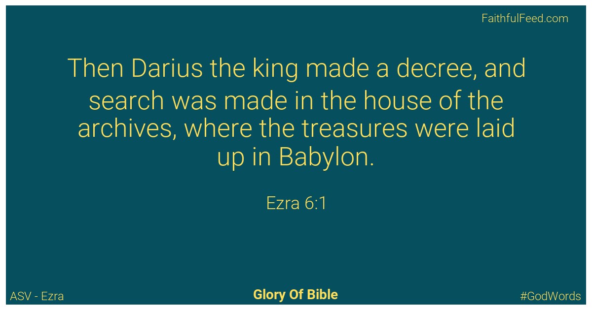 Ezra 6:1 - Asv