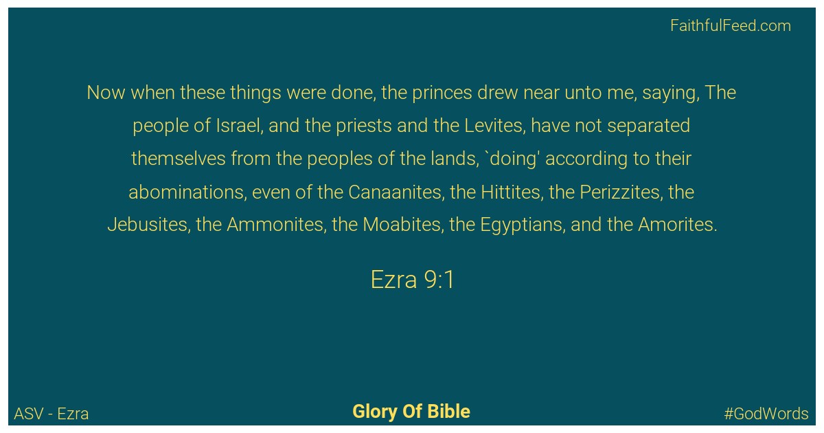 Ezra 9:1 - Asv