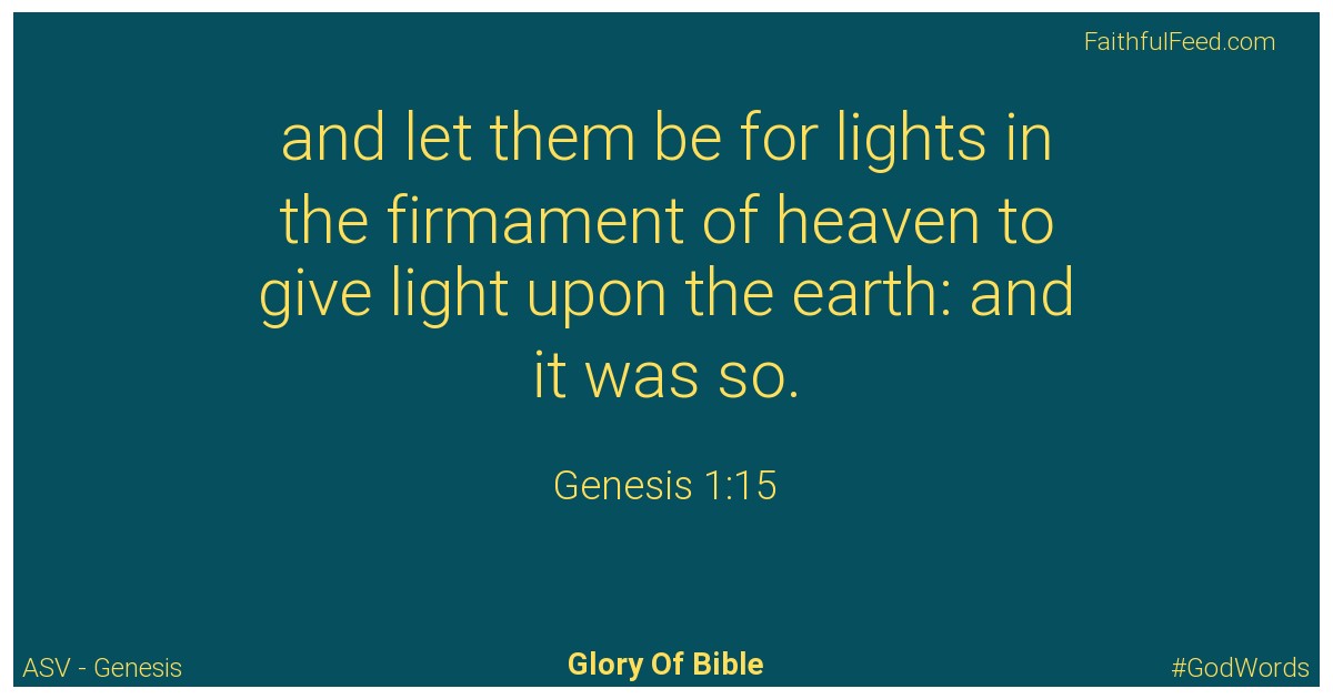 Genesis 1:15 - Asv