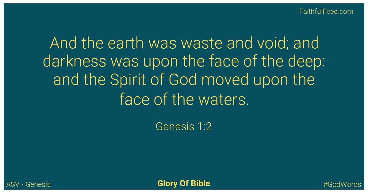 Genesis 1:2 - Asv
