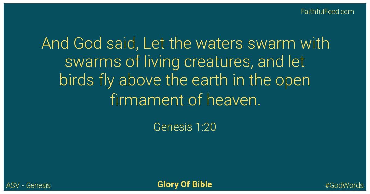 Genesis 1:20 - Asv