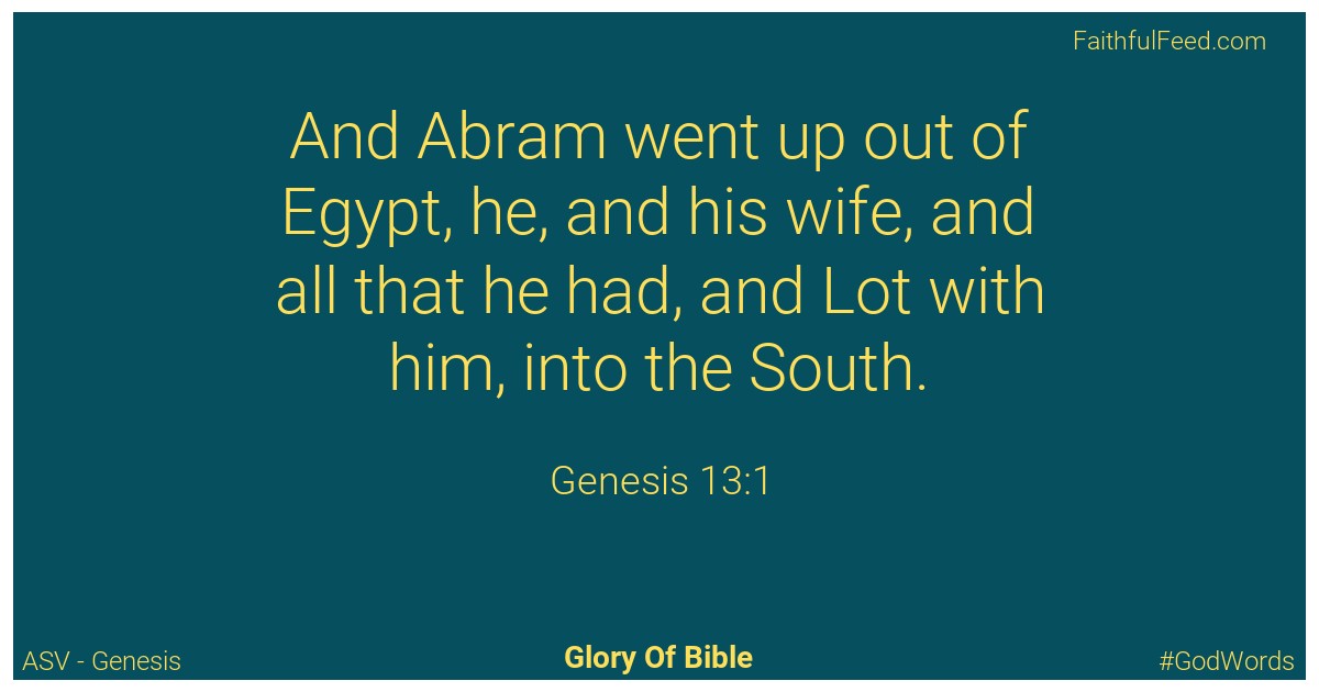 Genesis 13:1 - Asv