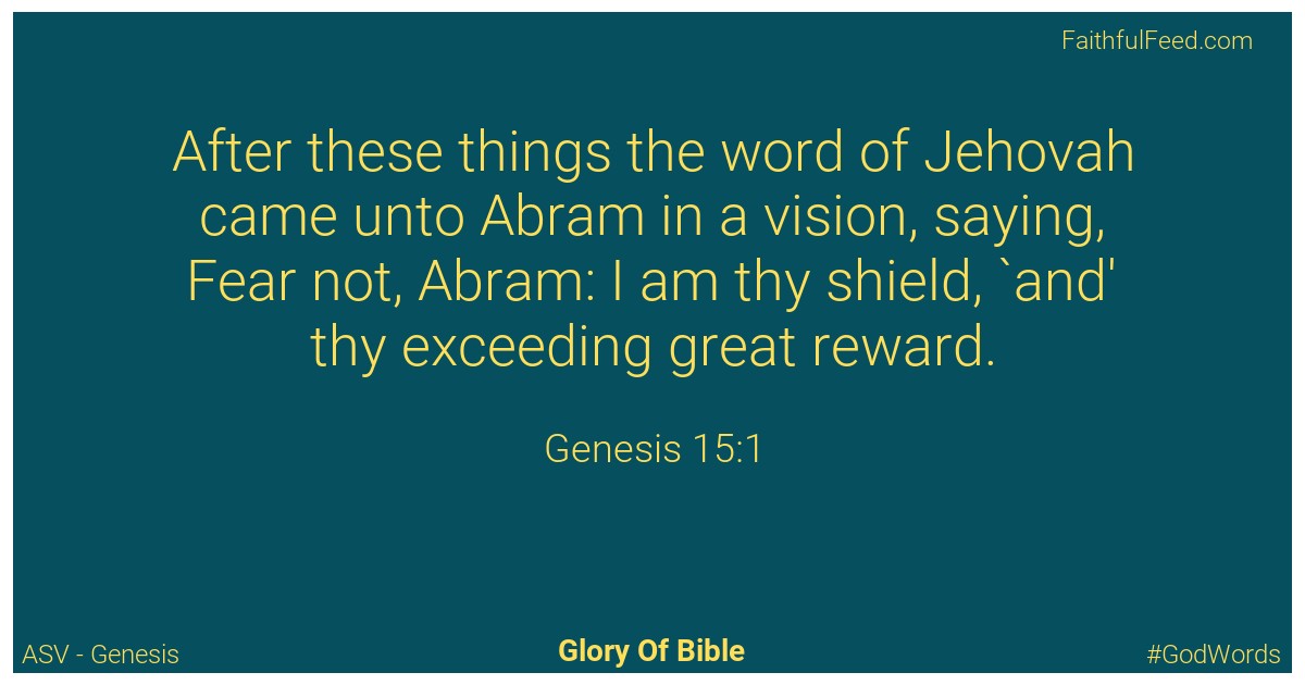 Genesis 15:1 - Asv
