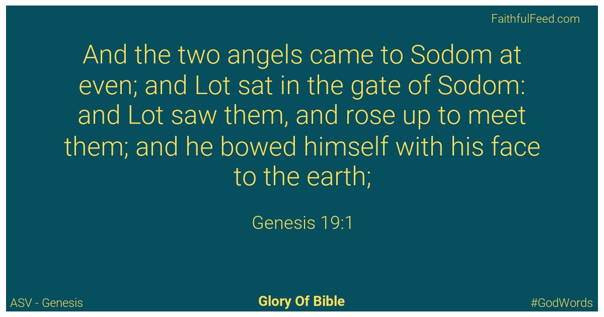 Genesis 19:1 - Asv
