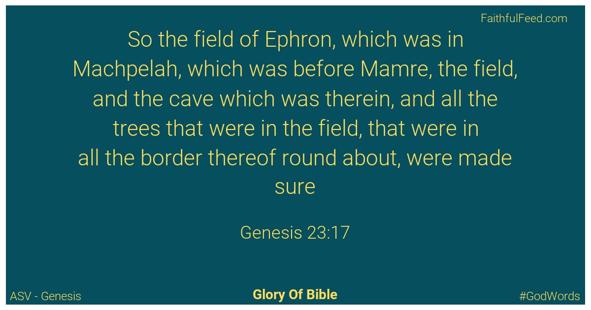 Genesis 23:17 - Asv