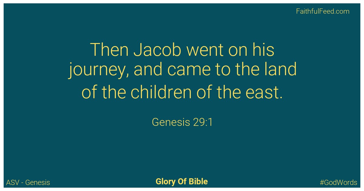 Genesis 29:1 - Asv