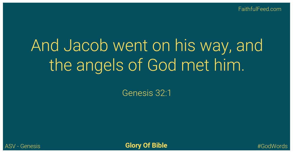 Genesis 32:1 - Asv