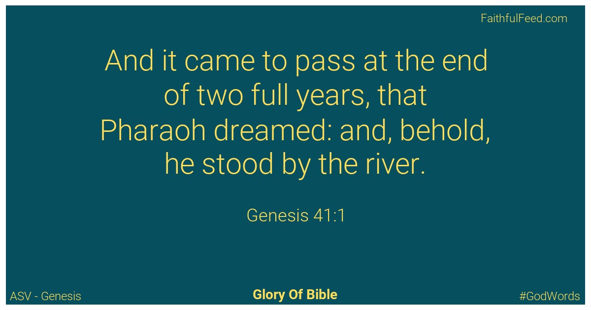 Genesis 41:1 - Asv