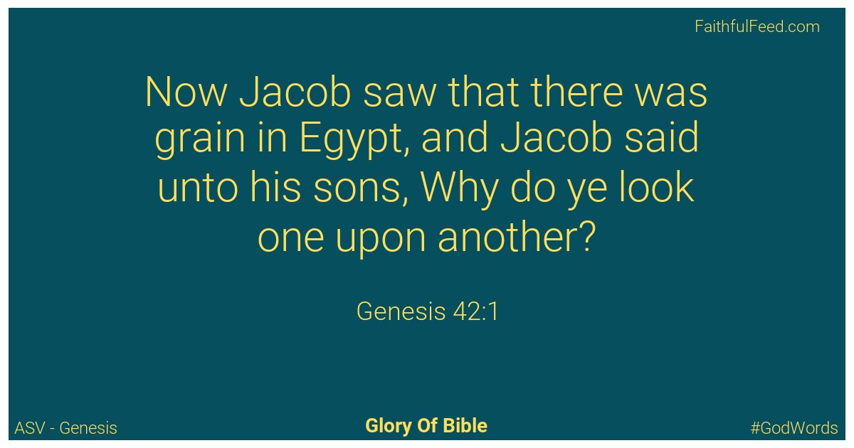 Genesis 42:1 - Asv