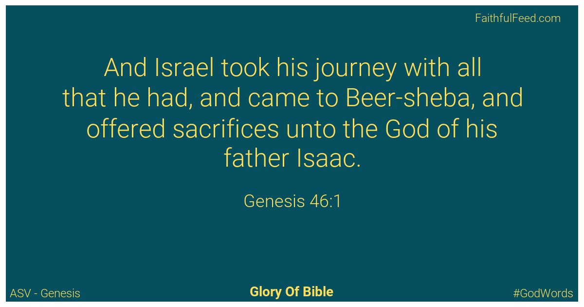 Genesis 46:1 - Asv