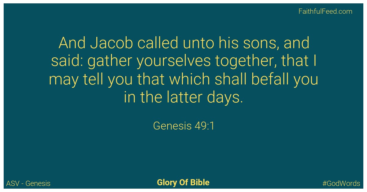 Genesis 49:1 - Asv
