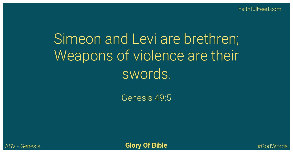 Genesis 49:5 - Asv