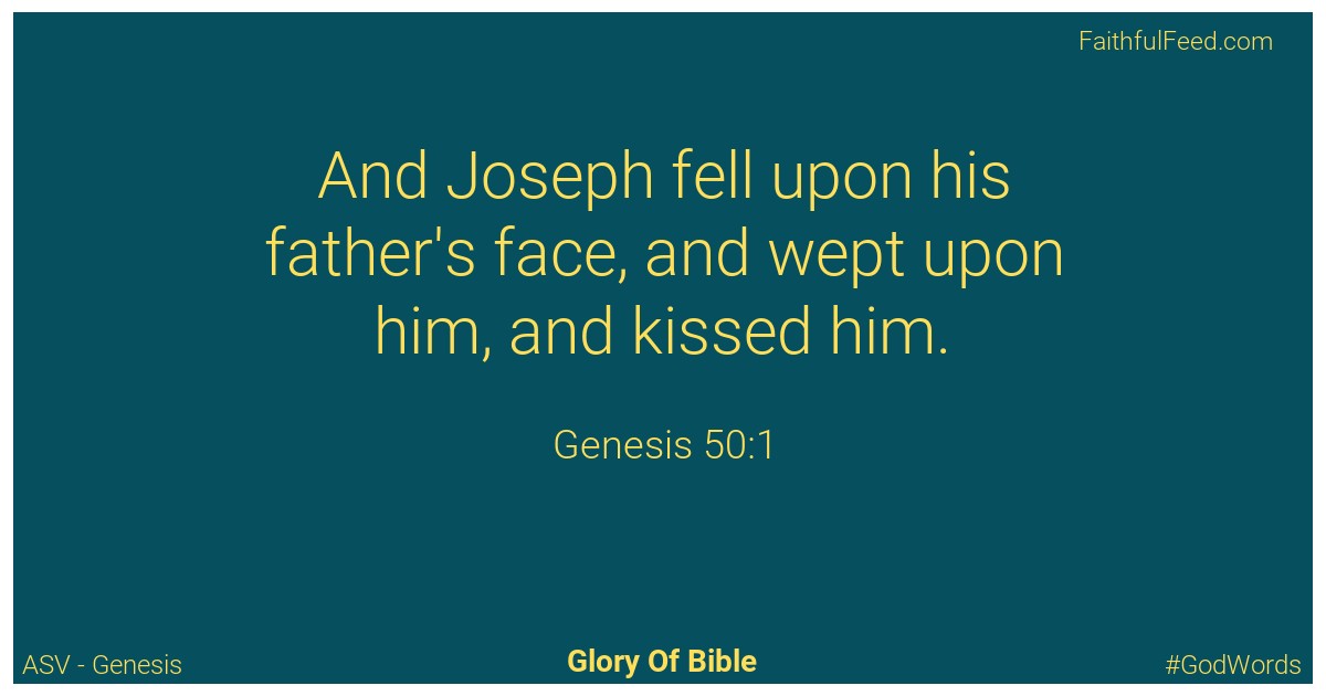 Genesis 50:1 - Asv