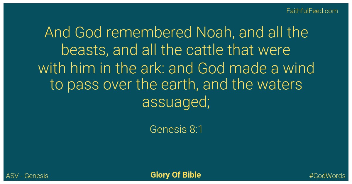Genesis 8:1 - Asv