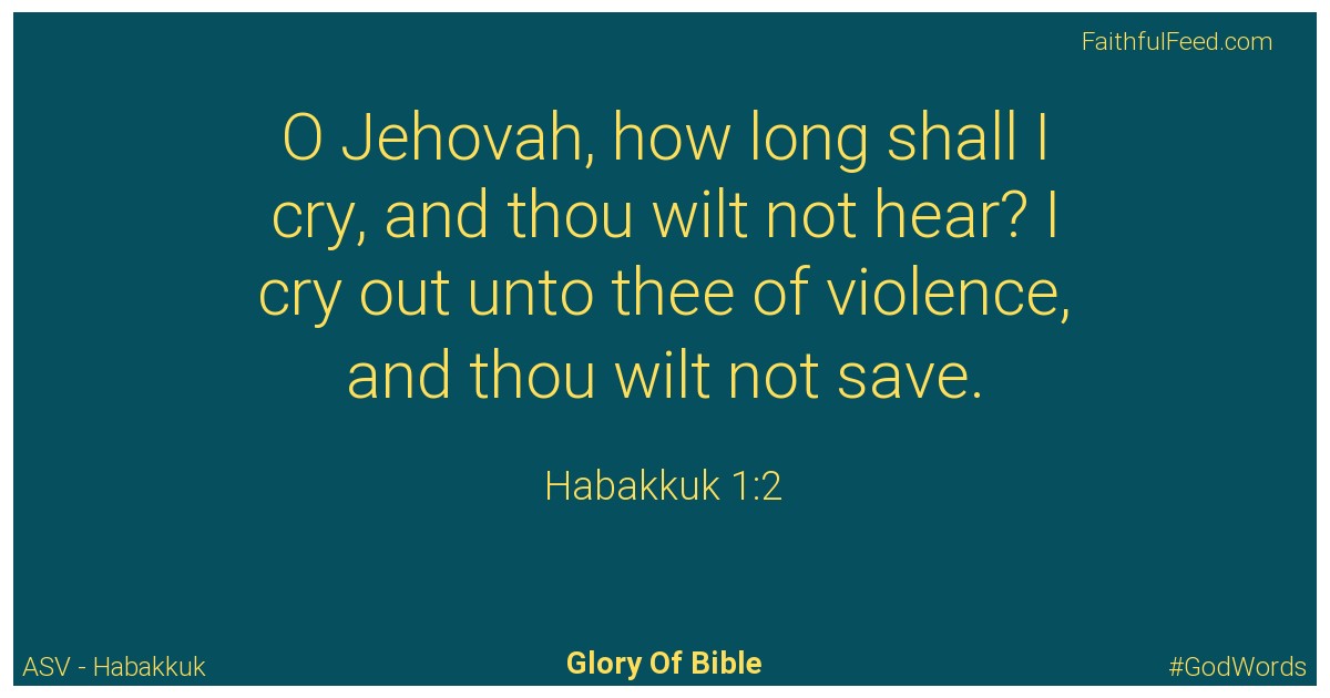 Habakkuk 1:2 - Asv