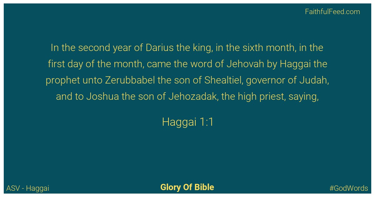 Haggai 1:1 - Asv