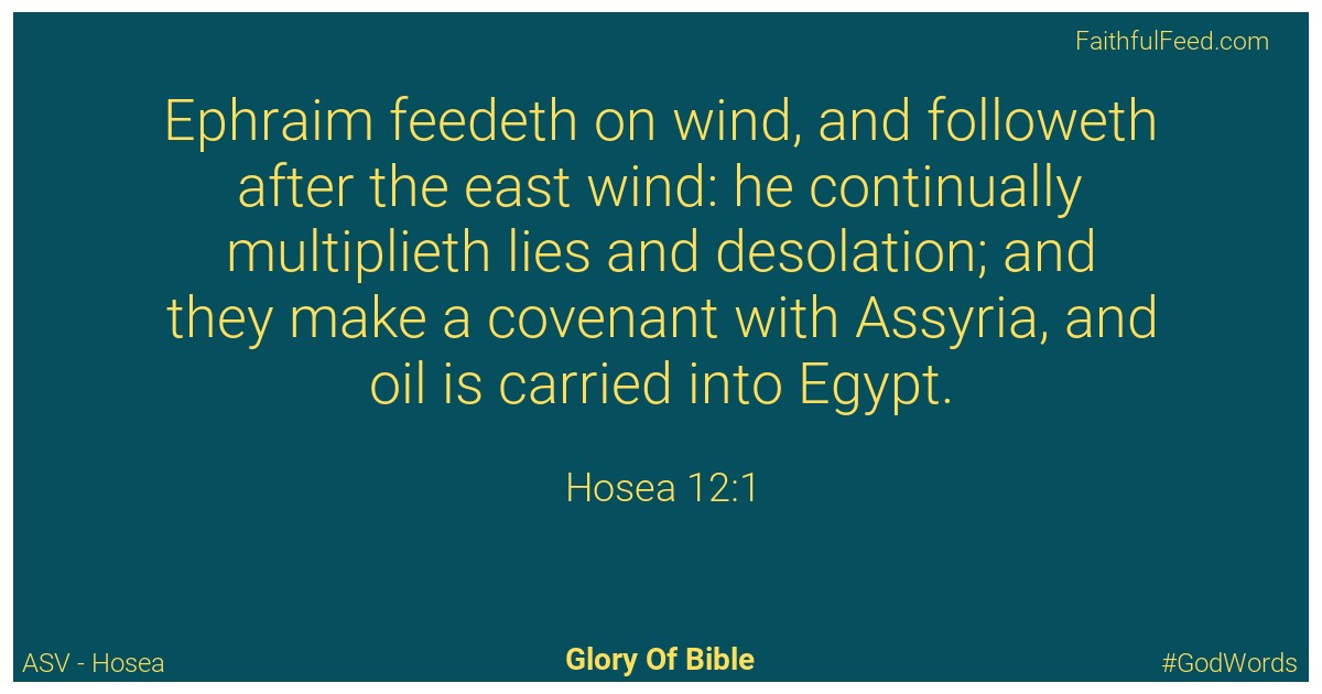 Hosea 12:1 - Asv