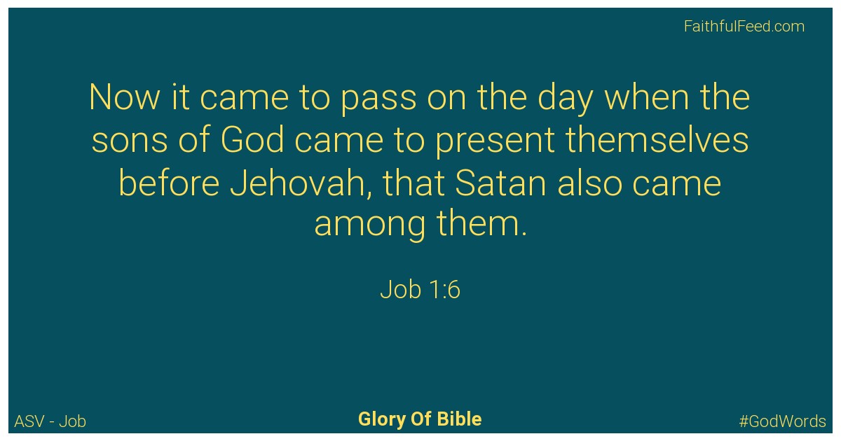 Job 1:6 - Asv