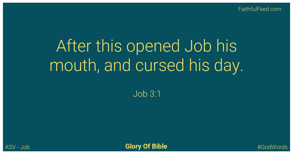 Job 3:1 - Asv