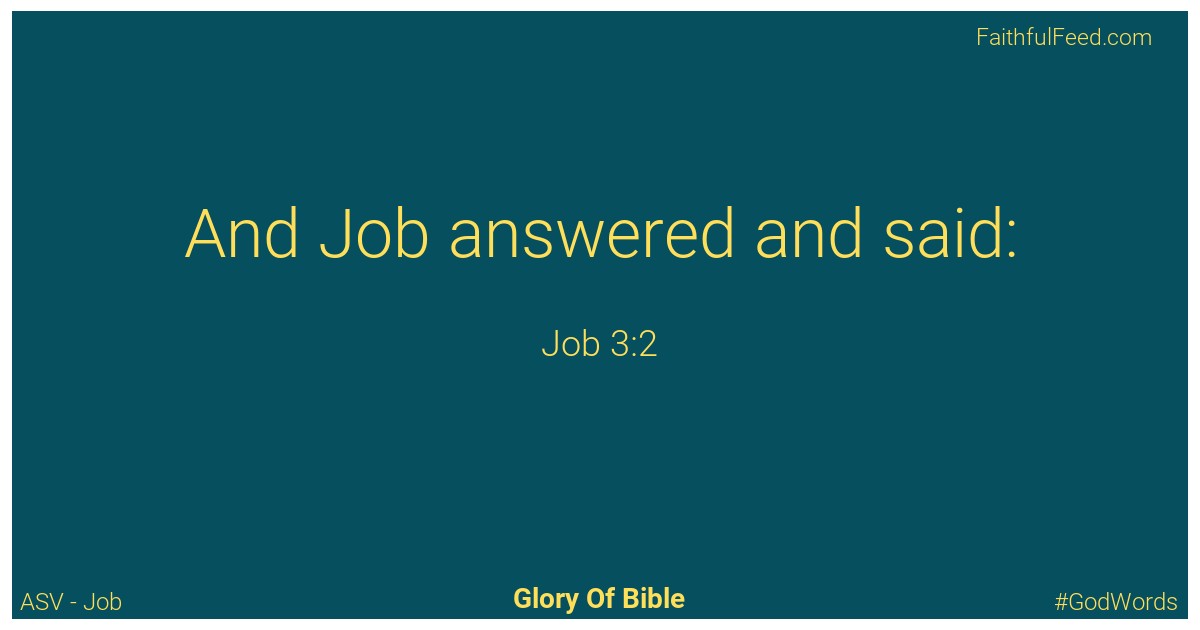 Job 3:2 - Asv