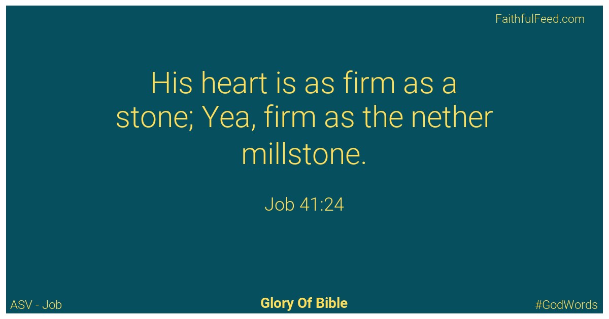 Job 41:24 - Asv
