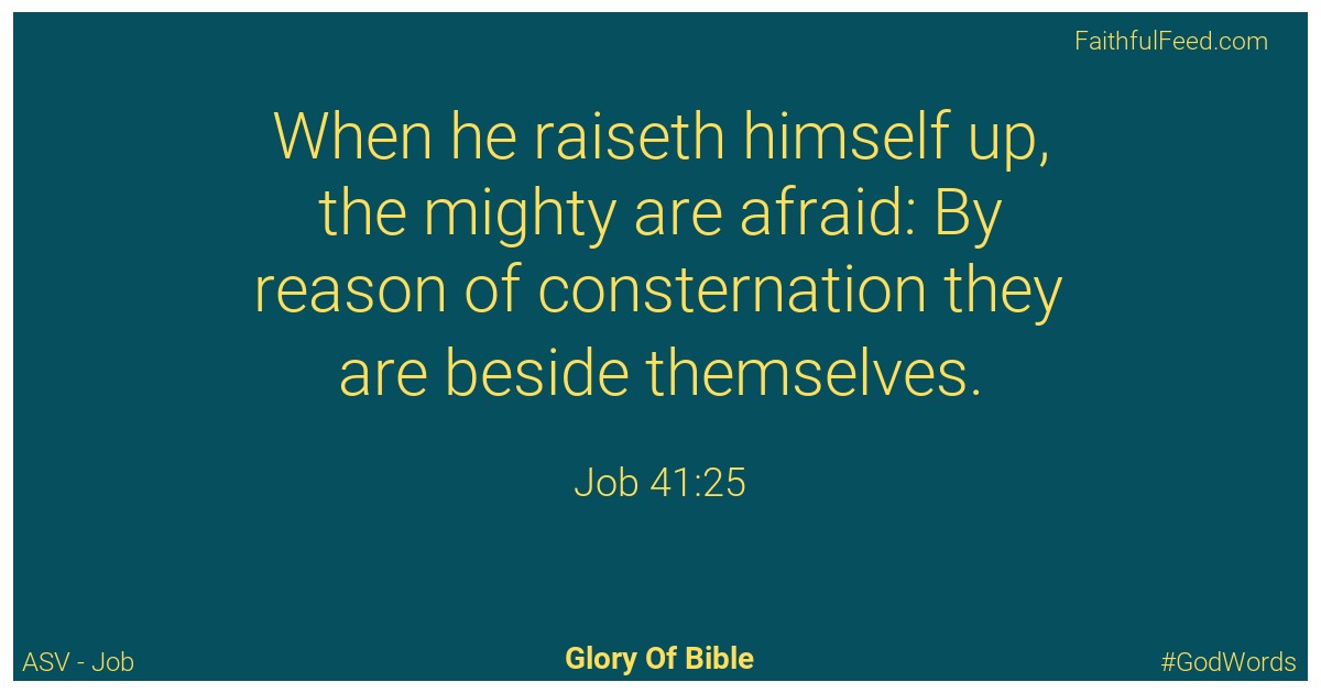 Job 41:25 - Asv