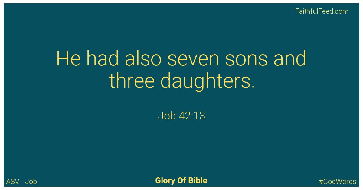 Job 42:13 - Asv