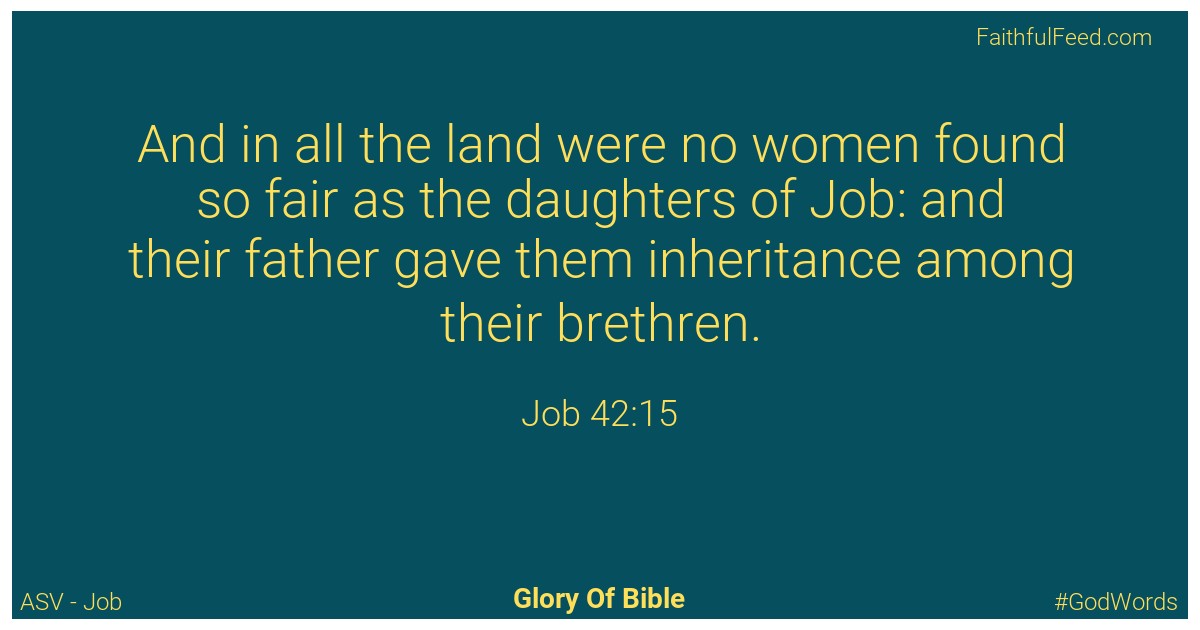 Job 42:15 - Asv