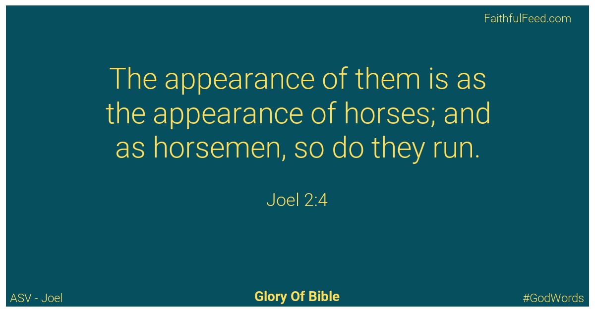 Joel 2:4 - Asv