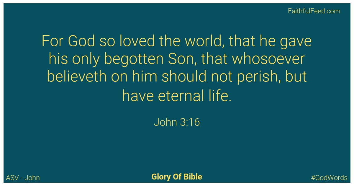 John 3:16 - Asv
