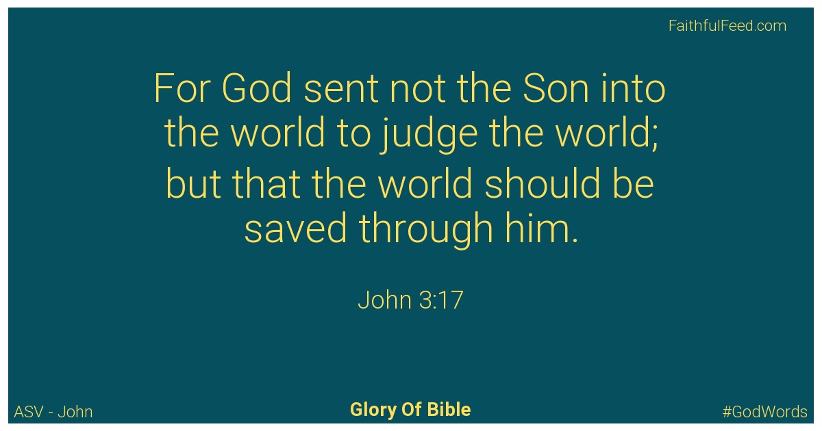 John 3:17 - Asv