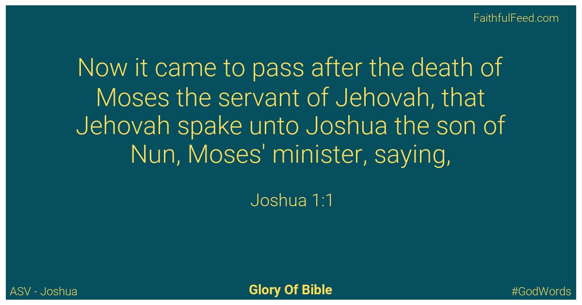 Joshua 1:1 - Asv