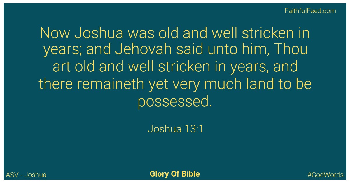 Joshua 13:1 - Asv