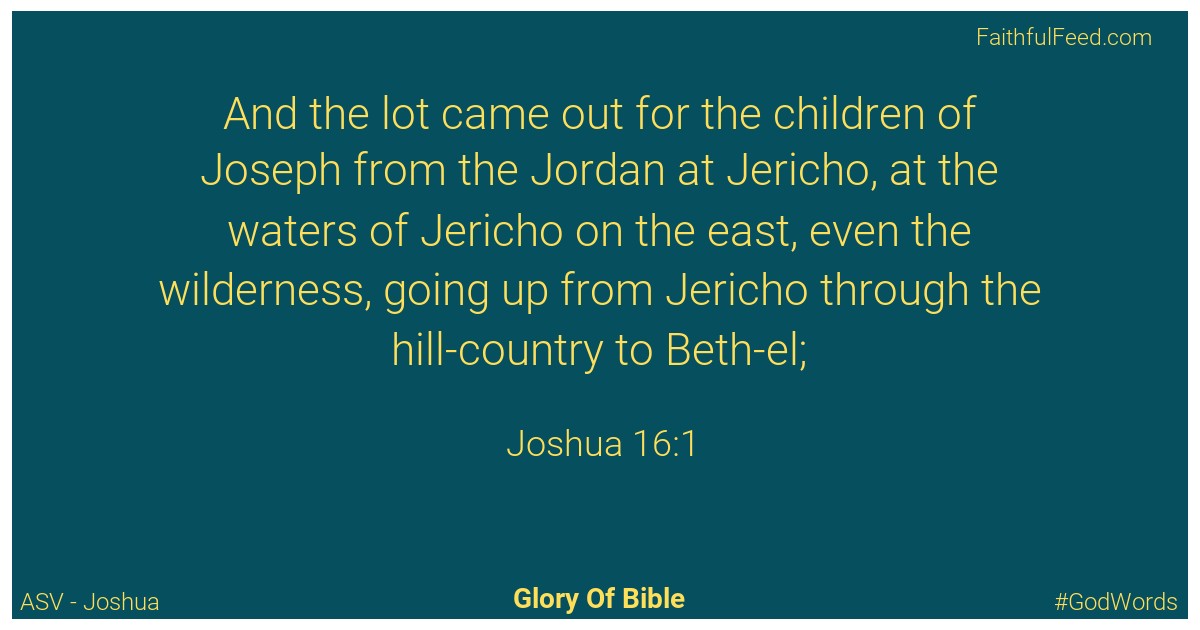 Joshua 16:1 - Asv