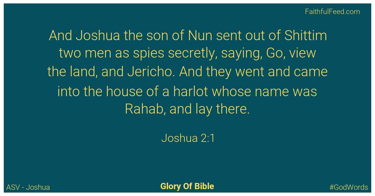 Joshua 2:1 - Asv
