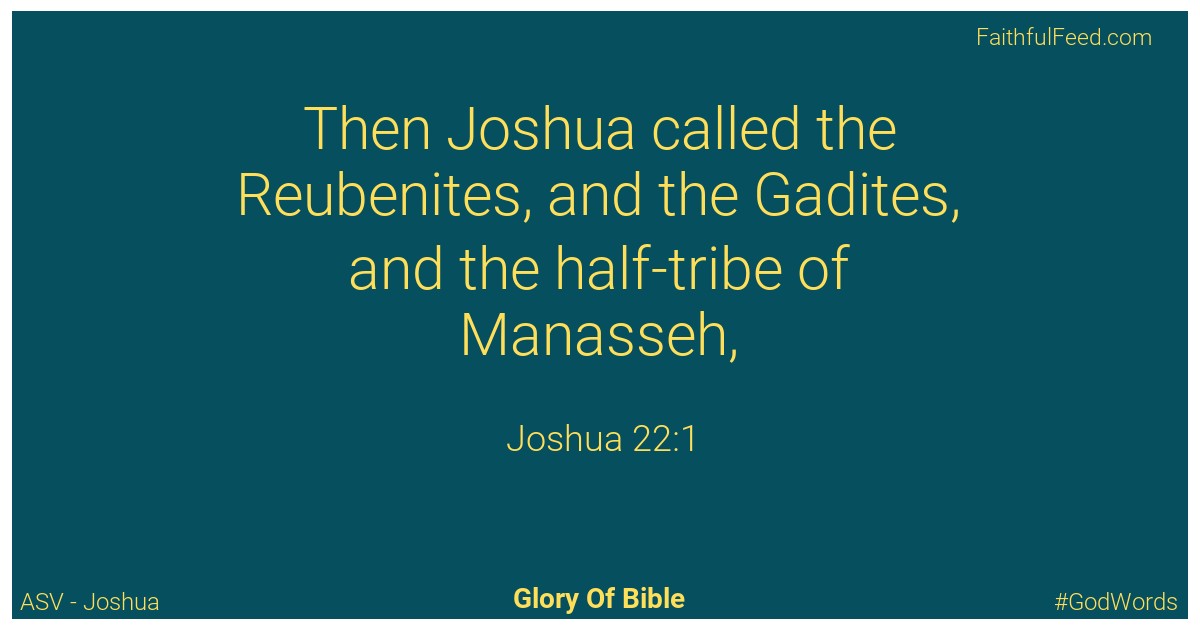 Joshua 22:1 - Asv