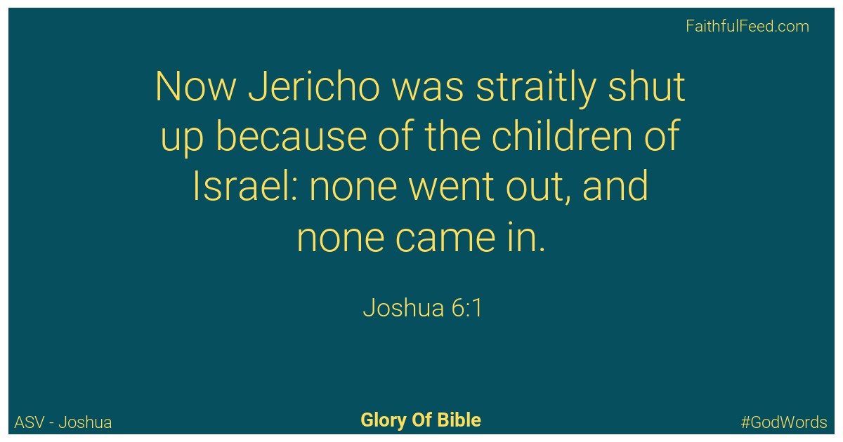 Joshua 6:1 - Asv