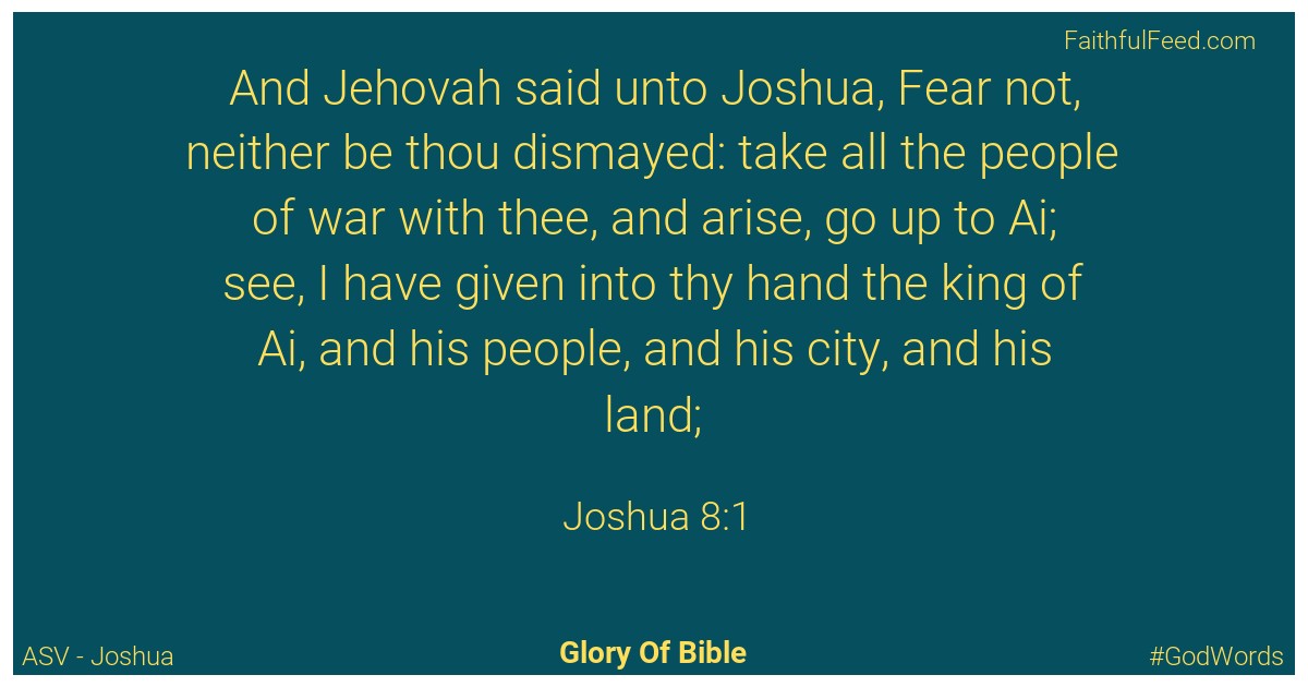 Joshua 8:1 - Asv