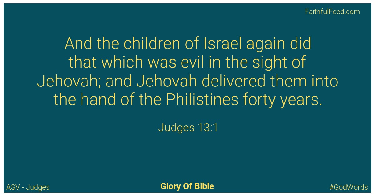 Judges 13:1 - Asv