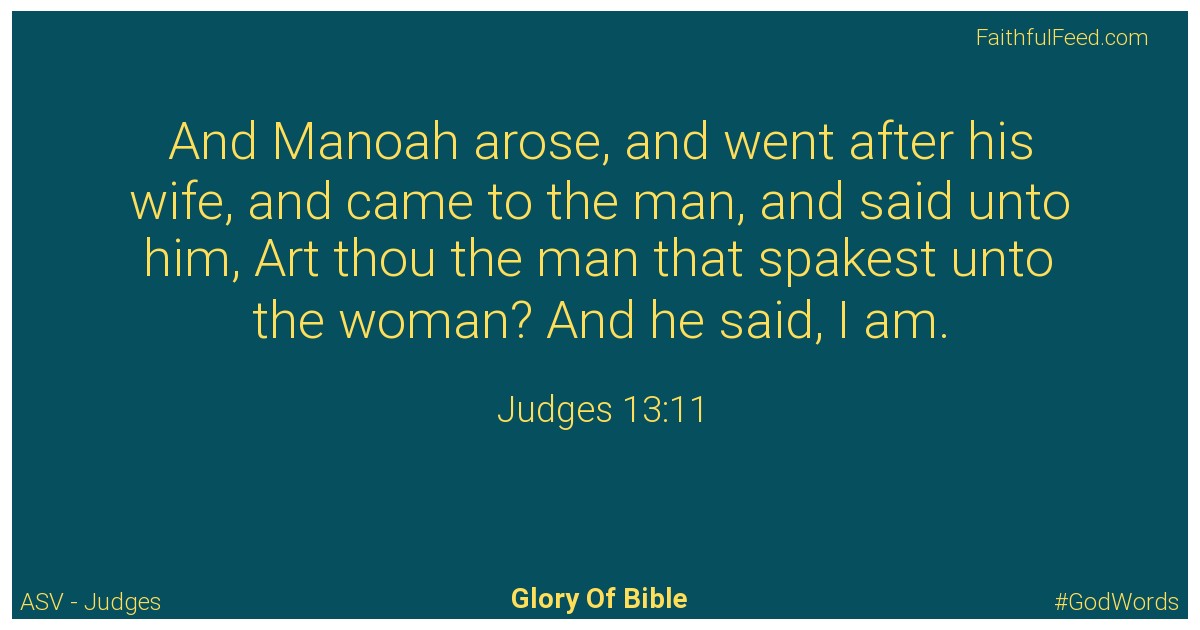 Judges 13:11 - Asv