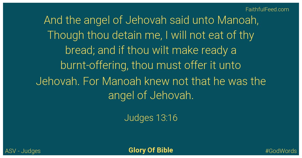 Judges 13:16 - Asv