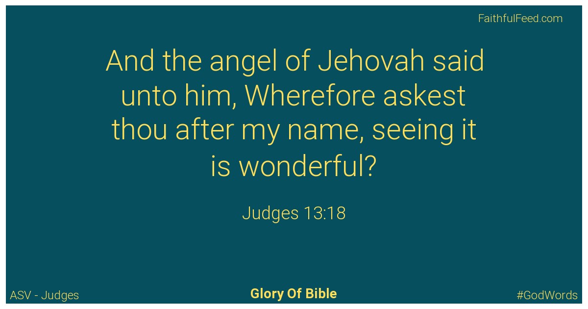 Judges 13:18 - Asv