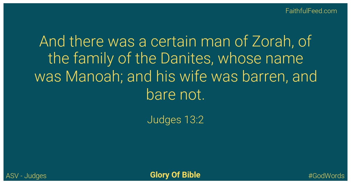 Judges 13:2 - Asv