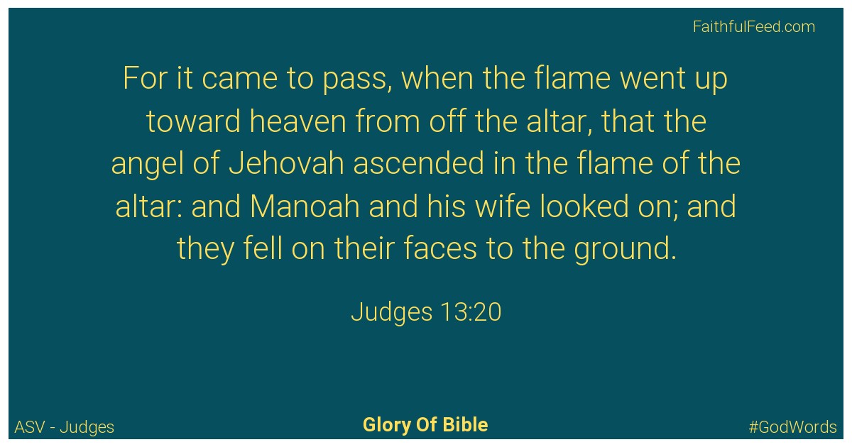 Judges 13:20 - Asv
