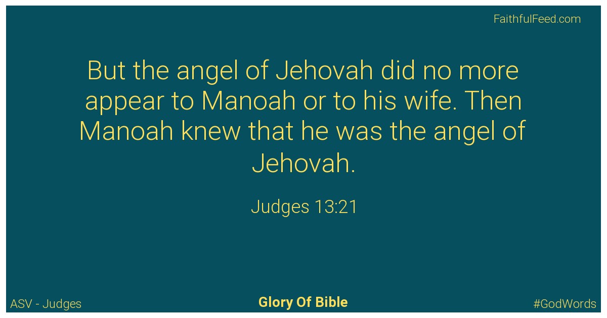 Judges 13:21 - Asv